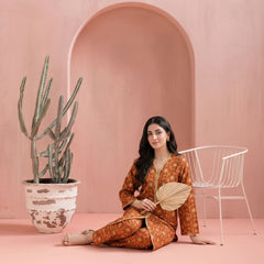 Orange - Printed Co-Ord Set