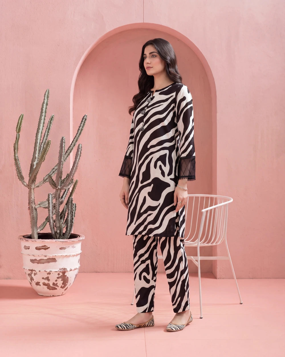Black & White - Printed Co-Ord-Set