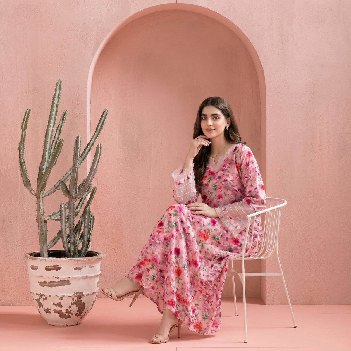 Pink - Printed Mexi
