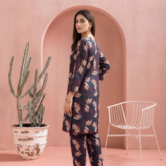 Navy Blue - Printed Co-Ord Set